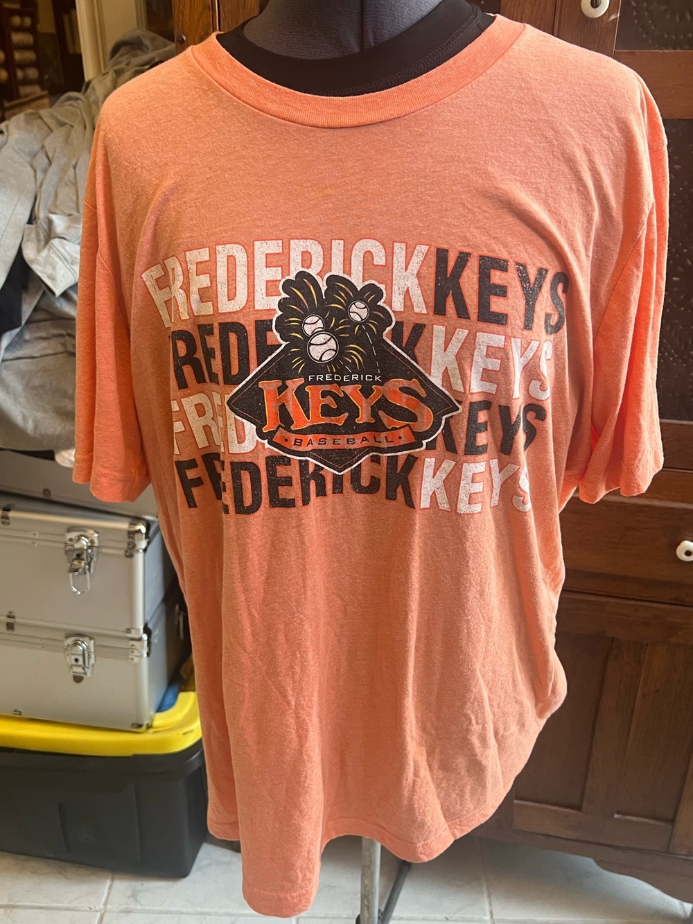 Frederick Keys Orange Baseball Logo Tee size XL